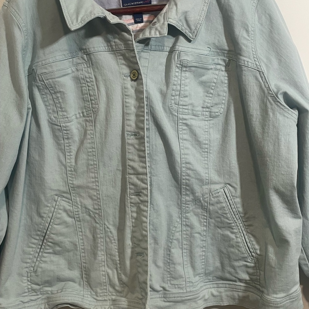 Isaac Mizrahi Soft Blue Jean Jacket